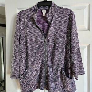 Chico's Weekends Zip Up Top w/Pockets